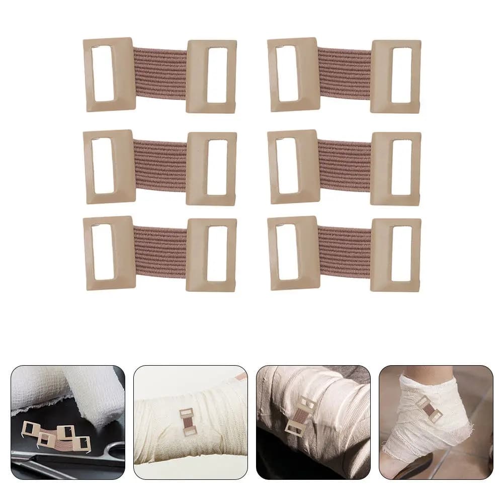 20 Pezzi Clip di Fissaggio per Bende, Fibbia in Alluminio, Chiusura Elastica, Supporto per Bende, Morsetto di Ricambio per Kit di Pronto Soccorso