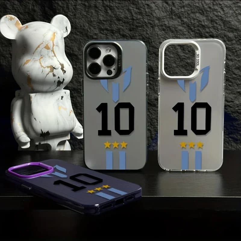 Football MESSi No. 10 phone case suitable for iPhone17 16 15 14 13 12 11 Pro Max shockproof and anti-fingerprint protective case