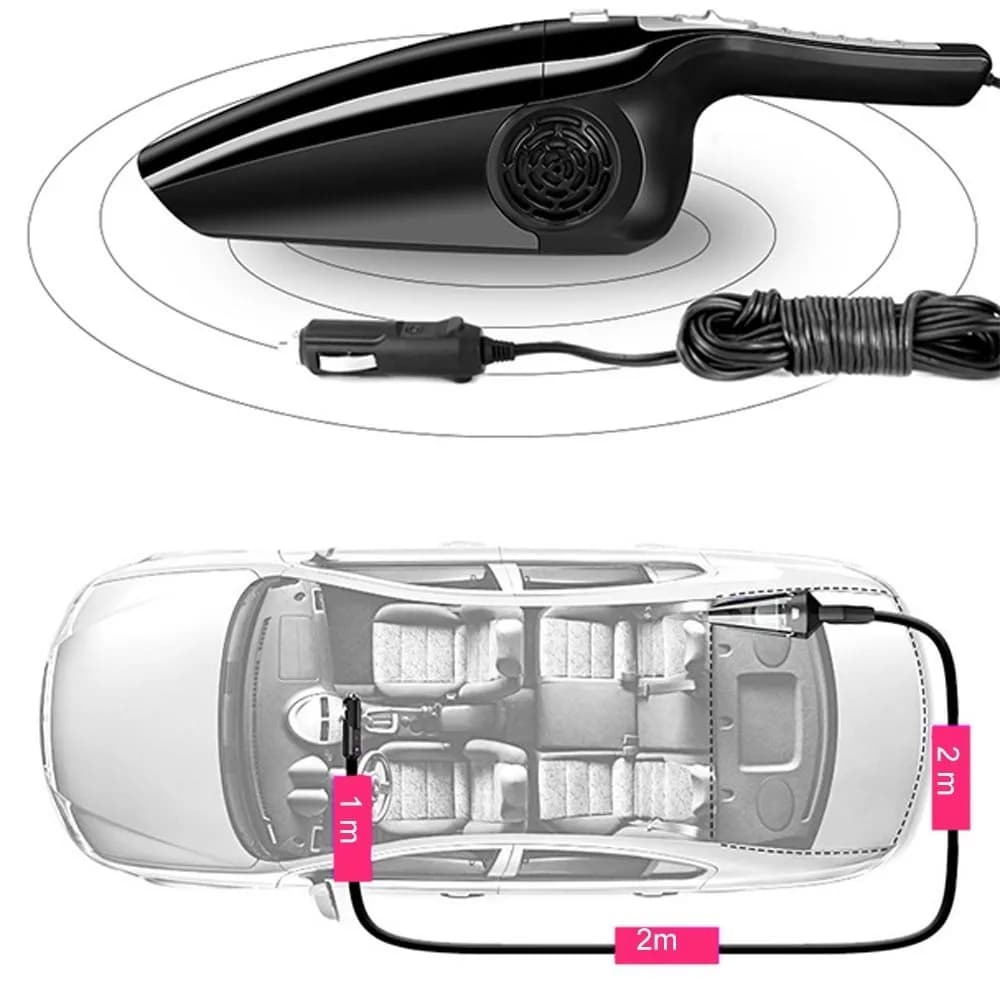 Cleaning Tool Wet and Dry Dual Use Car Vacuum Cleaner High Suction Plastic Handheld Car Vacuum 120W Portable Car Accessories Car