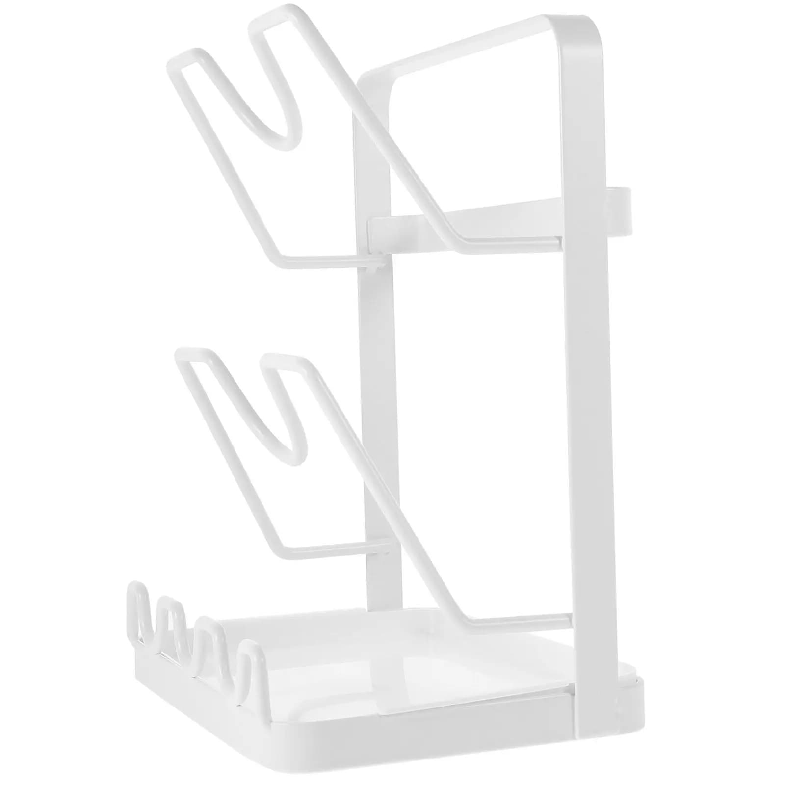 Pot Lid Organizer Rack Iron ABS Kitchen Countertop Or Wall Storage Cutting Board Holder Pan Lid Rack for Cookware Organization