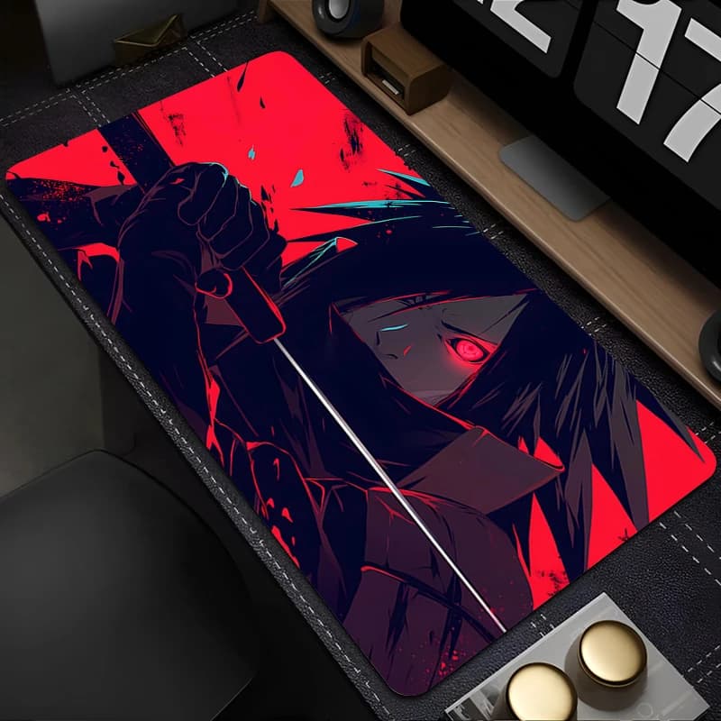Tappetino per Mouse Naruto Madara Uchiha Grande Tappetino per Tastiera da Gioco in Gomma Tappetino per Scrivania Tappetino per Mouse in Gomma Tapis Souris Gaming Mousepad per Notebook