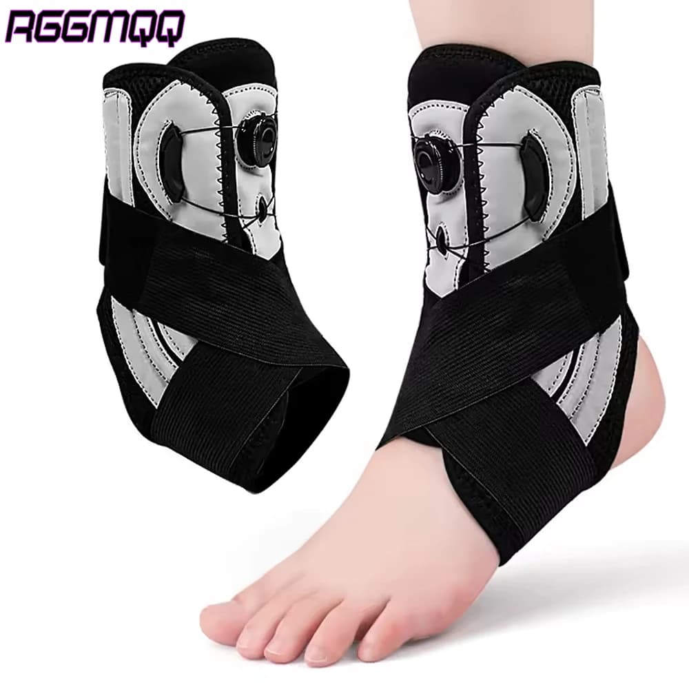Tutore per caviglia regolabile da 1 pezzo con molle metalliche - Supporto per carichi pesanti per fascite plantare - Stabilizzatore semirigido per la corsa