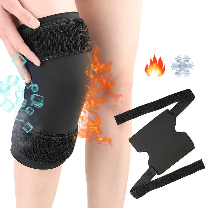 Reusable Leg Knee Ice Pack Wrap Reusable Gel Cold Hot Compress With Velcro Strap Health Care