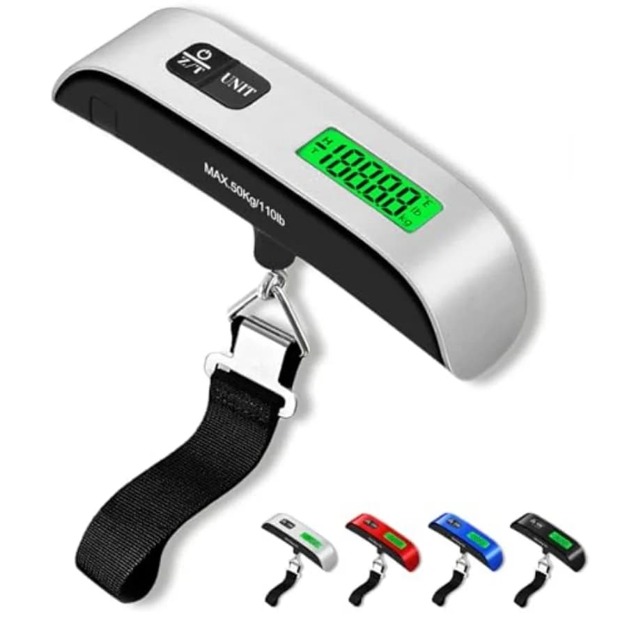 Luggage Scale, 110lb Luggage Weight Scale with 4 Unit Switching FunctionsandLED Display, Luggage Scale Travel Digital for Weigh