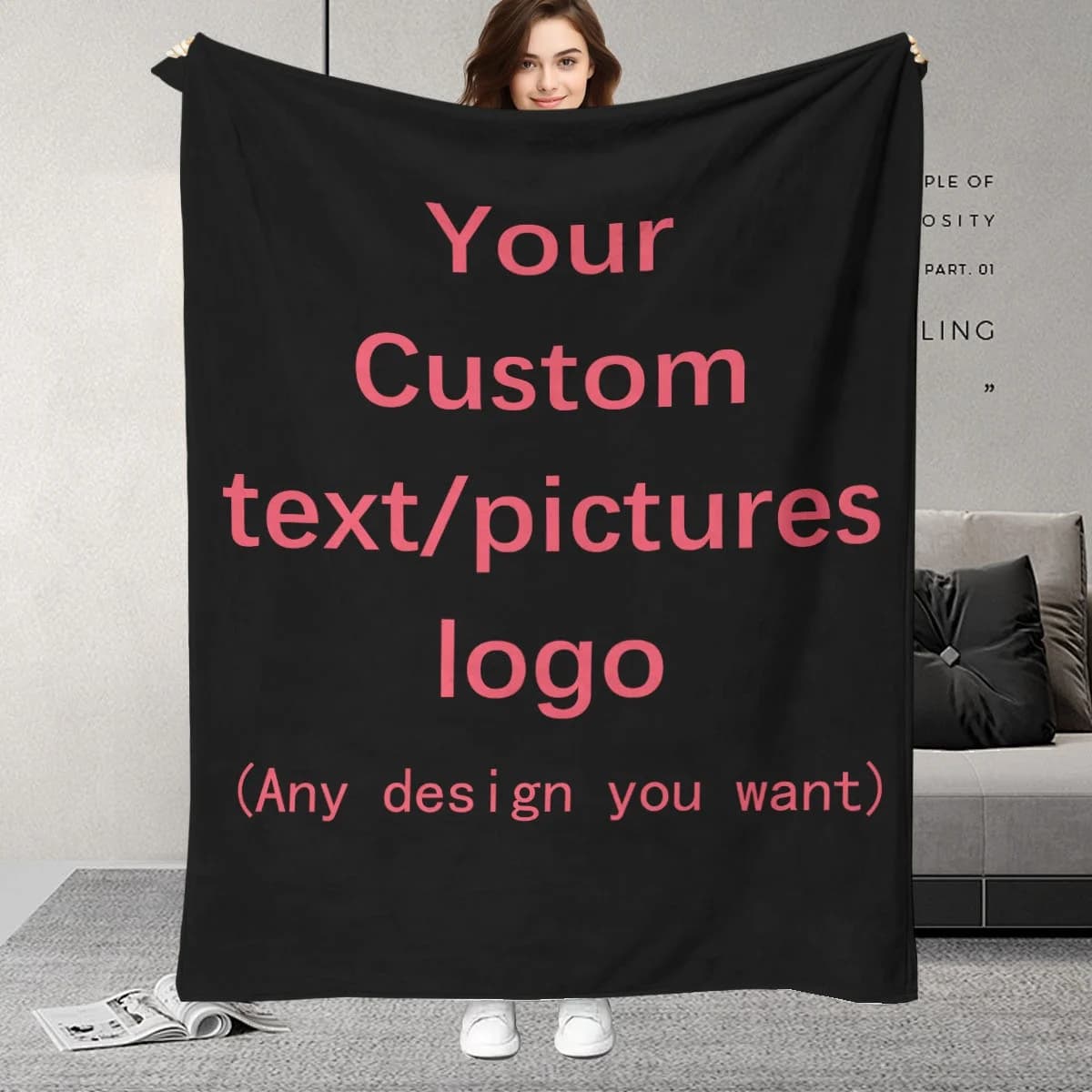 Coperta in pile di flanella digitale personalizzata da 1 pezzo, personalizzata con varie immagini, regalo per ragazze, ragazzi, adulti, viaggi - Caldo tiro