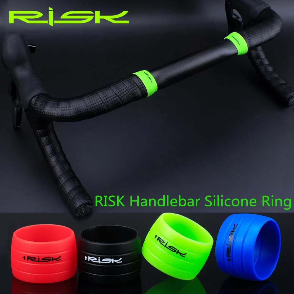 Rischio bici da strada cinturino in Silicone anello protettivo in gomma silicea anello Anti-salto tappi per nastro Bar impermeabile resistente all'usura