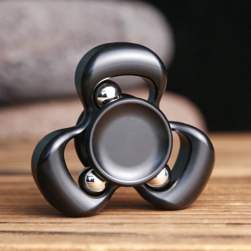 Fidget Spinner in Acciaio Inossidabile, Giocattolo Antistress Rotante per Dita, Trottola EDC per Alleviare l'Ansia