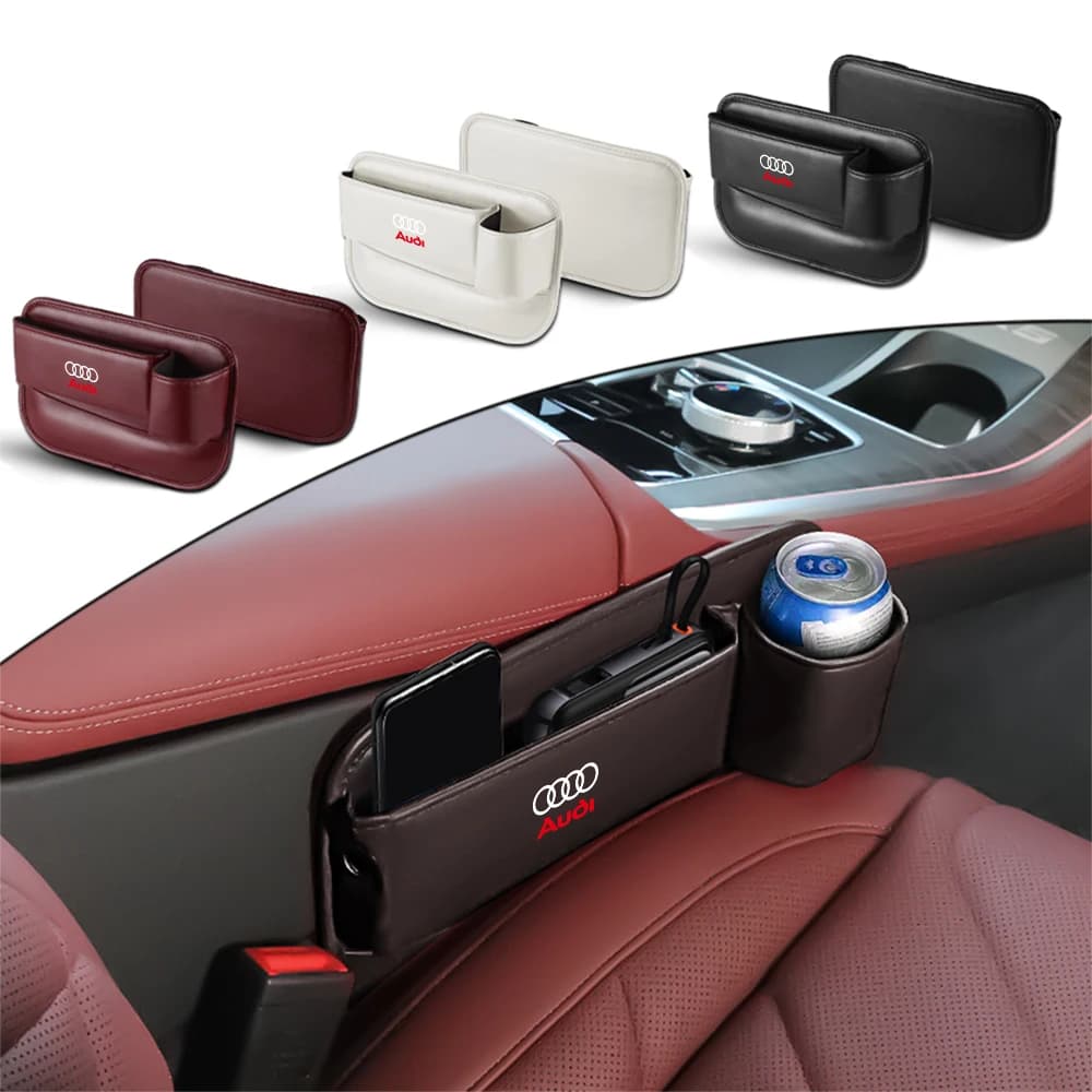 Car Seat Gap Organizer Auto Console Crevice Filler Side Storage Box For Audi A3 A5 A4 A6 Q5 8P C6 B8 Sline RS B6 A7 A8 C5 C7 Q1