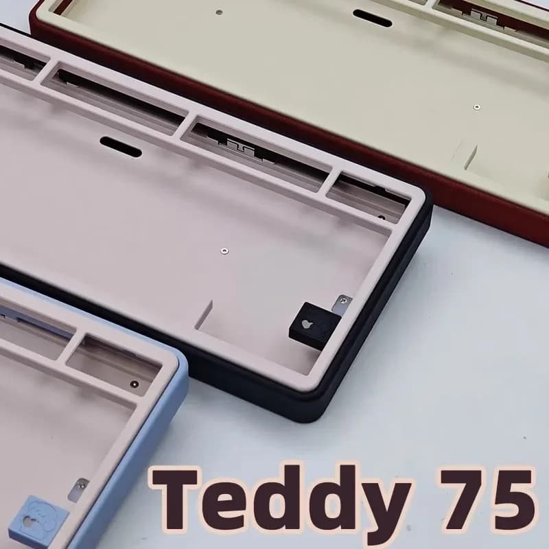 Tastiera meccanica Teddy75 personalizzata con layout al 75% Kit tastiera da gioco con manopola per schermo magnetico trimodale wireless in lega di alluminio