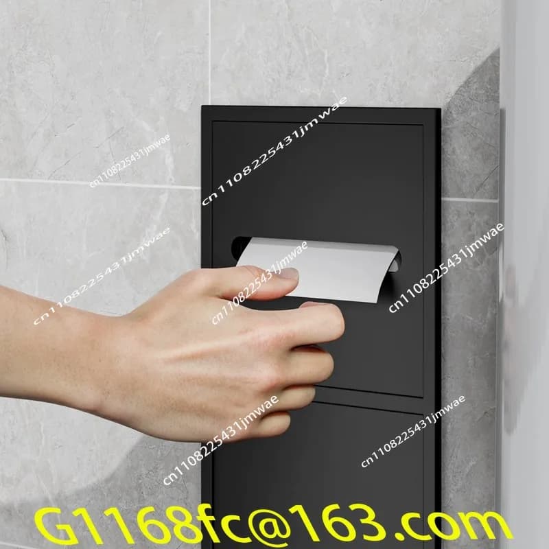 Stainless Steel Aluminum Alloy Leather Multi-color High-value Tissue Box Toilet Brush Niche Cabinet with Door
