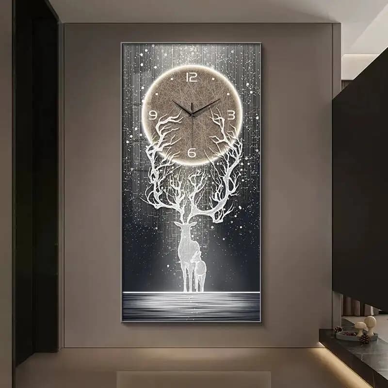 Orologio da Parete Grande per Soggiorno, Lussuoso Orologio Murale Artistico con Meccanismo, Orologi da Parete Carini per Ristoranti, Decorazioni per la Stanza alla Moda