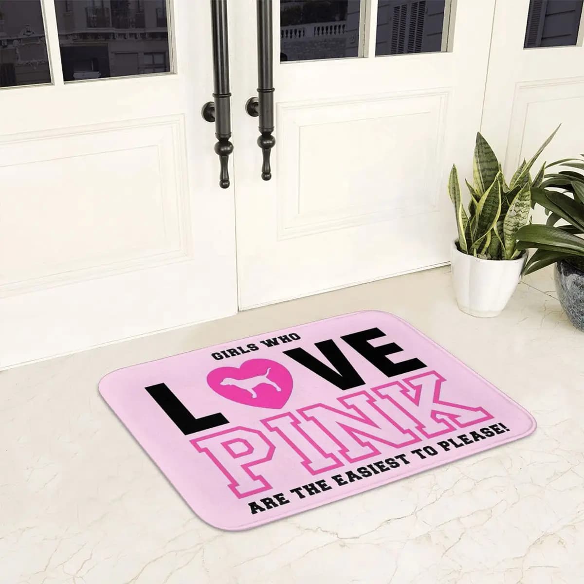 Love Pink anti-slip mat Anti-dust cap for kitchen entrance Mats bedside mats balcony house
