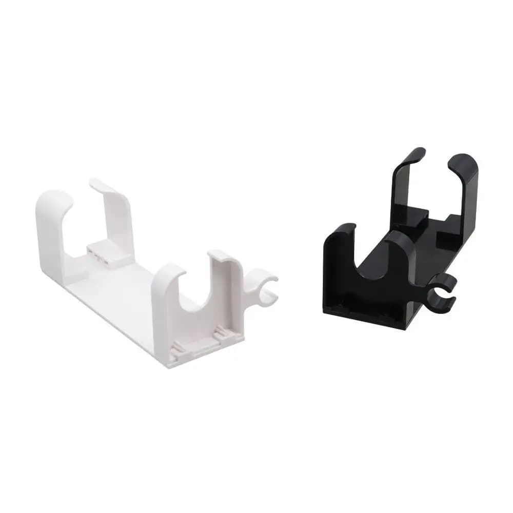Plastic Convenient Support for Hair and Plate, Black/White, Without Drilling, Wall Mounting, For Home