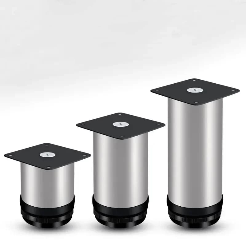 1 Pezzo Gambe Regolabili per Mobili 50-300mm in Acciaio Inossidabile, Piedini per Armadi Divani Letti, Accessori Hardware con Viti