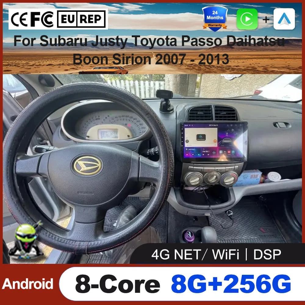 Wireless CarPlay Android Auto Radio Car Multimedia GPS Video Per Subaru Justy Toyota Passo Daihatsu Boon Sirion 2007 - 2013 Strumento