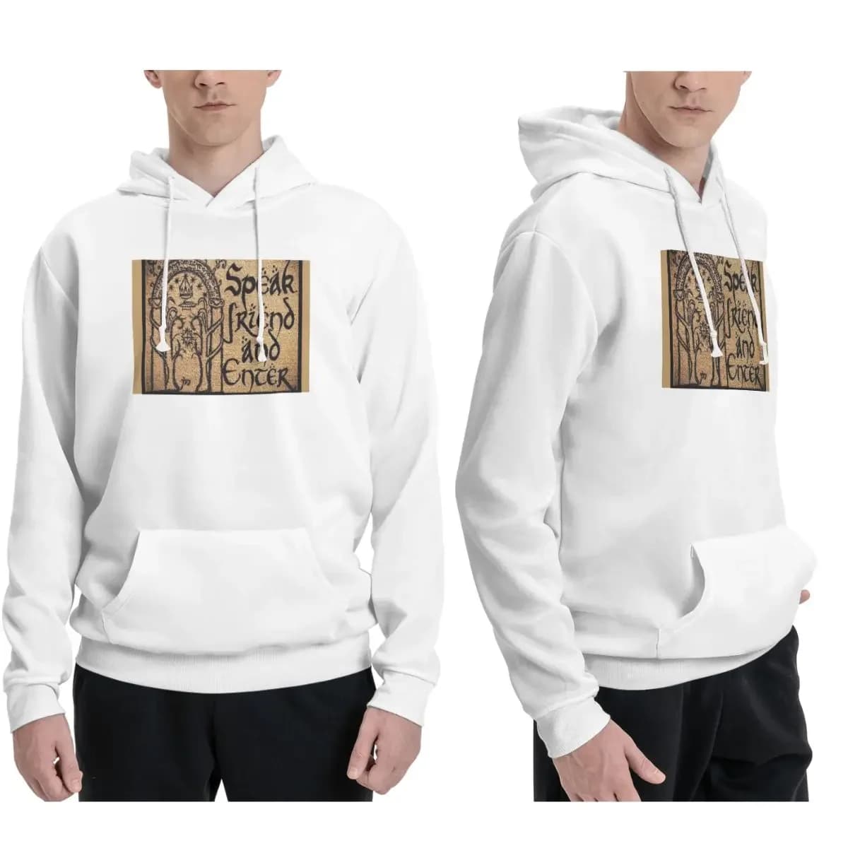 Parla amico e entrare tappetino da bagno Rtvdux10pwo Felpe con cappuccio da donna da uomo Pullover Felpe Harajuku Abbigliamento a maniche lunghe Autunno Inverno