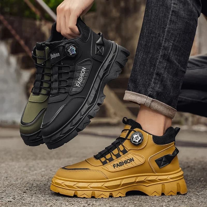 Scarpe sportive casual da uomo autunno/inverno scarpe da trekking all'aperto scarpe da uomo antiscivolo e che aumentano l'altezza