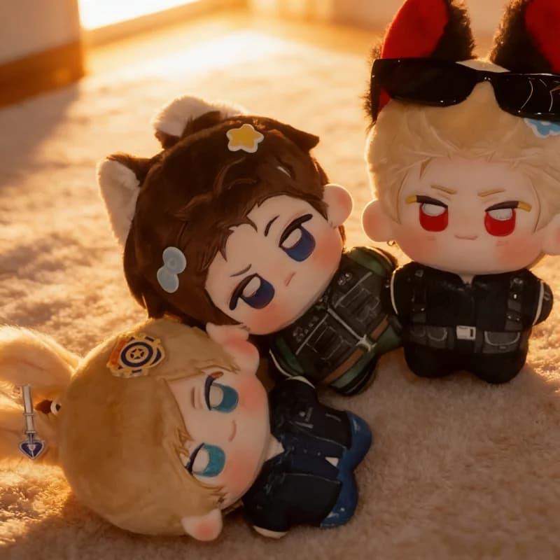 Peluche Anime Resident Evil da 10 cm: Leon Scott Kennedy, Chris Redfield, Albert Wesker - Giocattoli in Cotone per Cosplay e Travestimenti per Bambini
