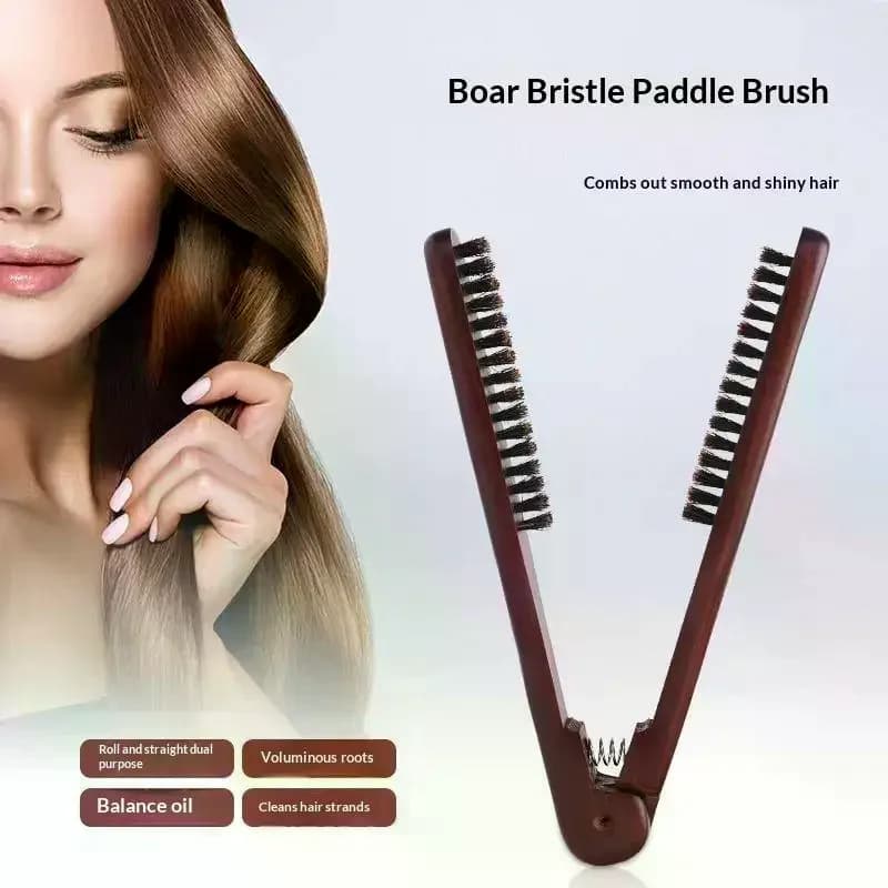 V-shaped smoothing comb Sprinkle Sprinkle styling tool for hair plate with antistatic wild boar bristles for smoothing and distributing