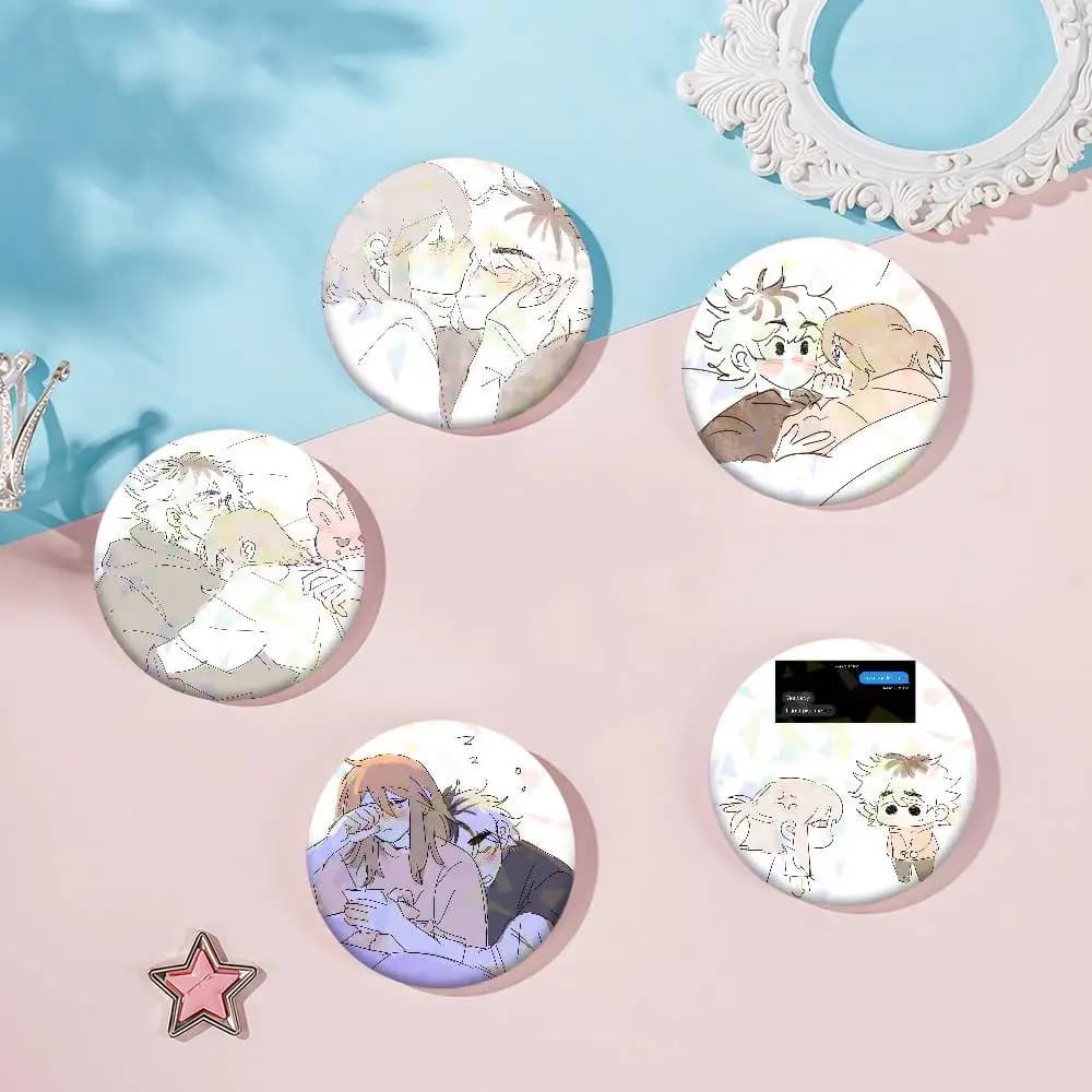Anime Cherry Crush C-chibi cute Badge Set Glass Shine Brooches Lapel Backpack Costume Gifts Decoration birthday