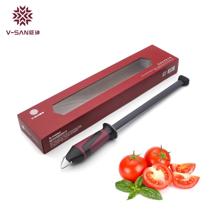 V-SAN Professionale Da Cucina Per Affilare I Coltelli Asta Con Comoda Maniglia In Ceramica ad alte prestazioni strumento di affilatura-TV1703