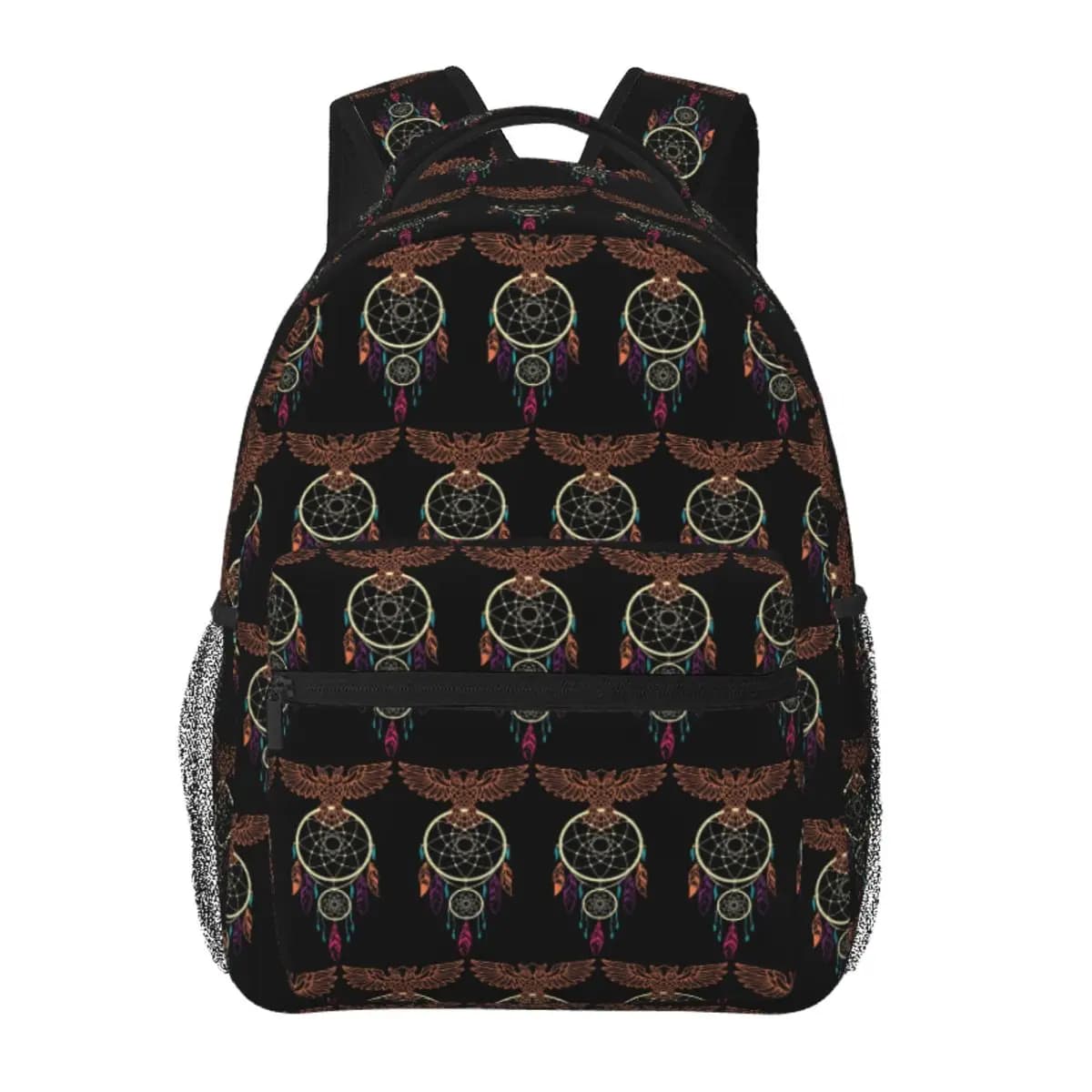 Dreamcatcher Owl Dreamcatcher Spiritual Backpack Student Boys Girls BookBag Kids School Bag Laptop Shoulder Bags for Men Women