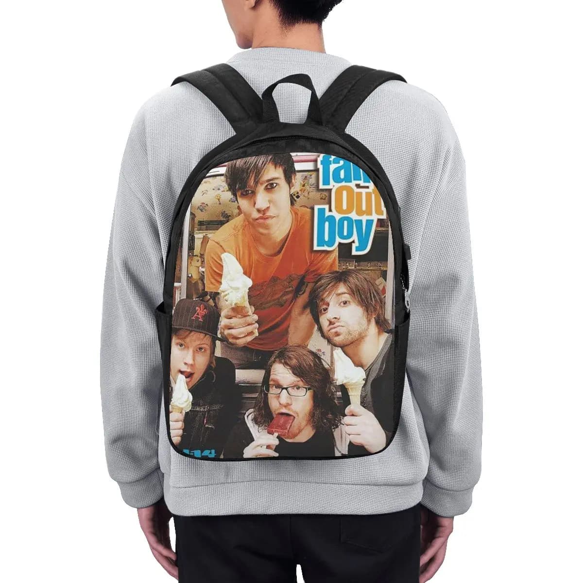 Zaino Fall Out Boy, borsa da viaggio per notebook, borsa per computer, borsa da scuola per studenti universitari, borse a tracolla per laptop per uomo e donna