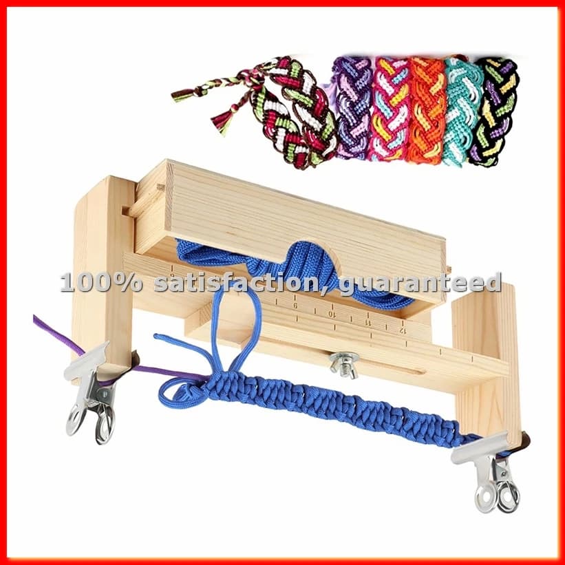 Support for Wood Bracelets with 2 Clamps, Adjustable Device to Create Bracelets in Paracord, Bracelets and Necklaces made of Hand-A13G