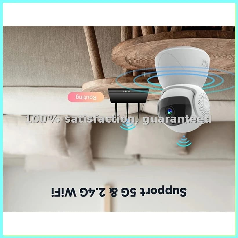 Telecamera per Bambini, Telecamera di Sicurezza per Interni Wi-Fi, Monitor per Bambini, Mini Telecamera IP, Protezione di Sicurezza Wireless-ABFT