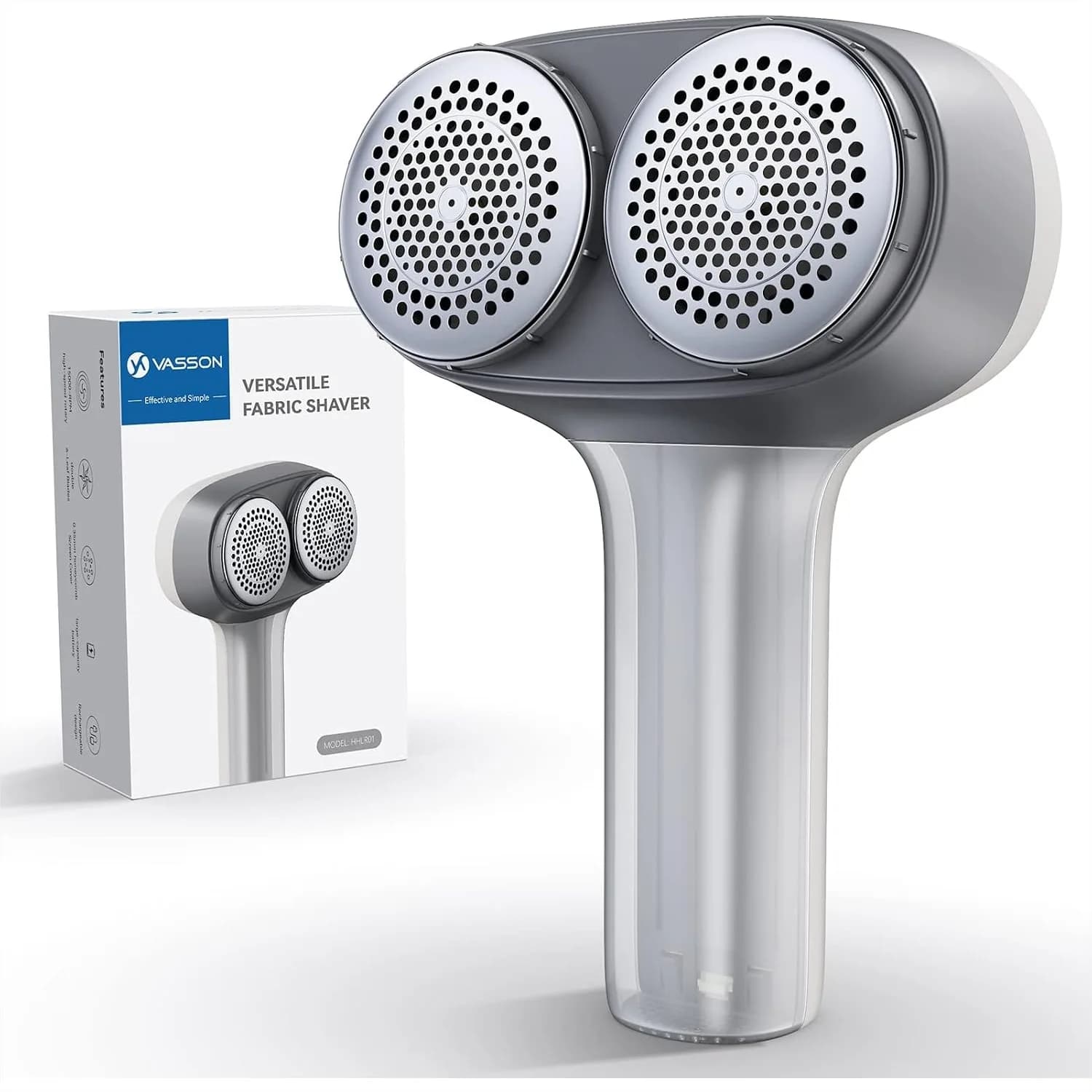 Electric Fabric Shaver Rechargeable Lint Remover for Clothes Couch Furniture with Dual-Head Design