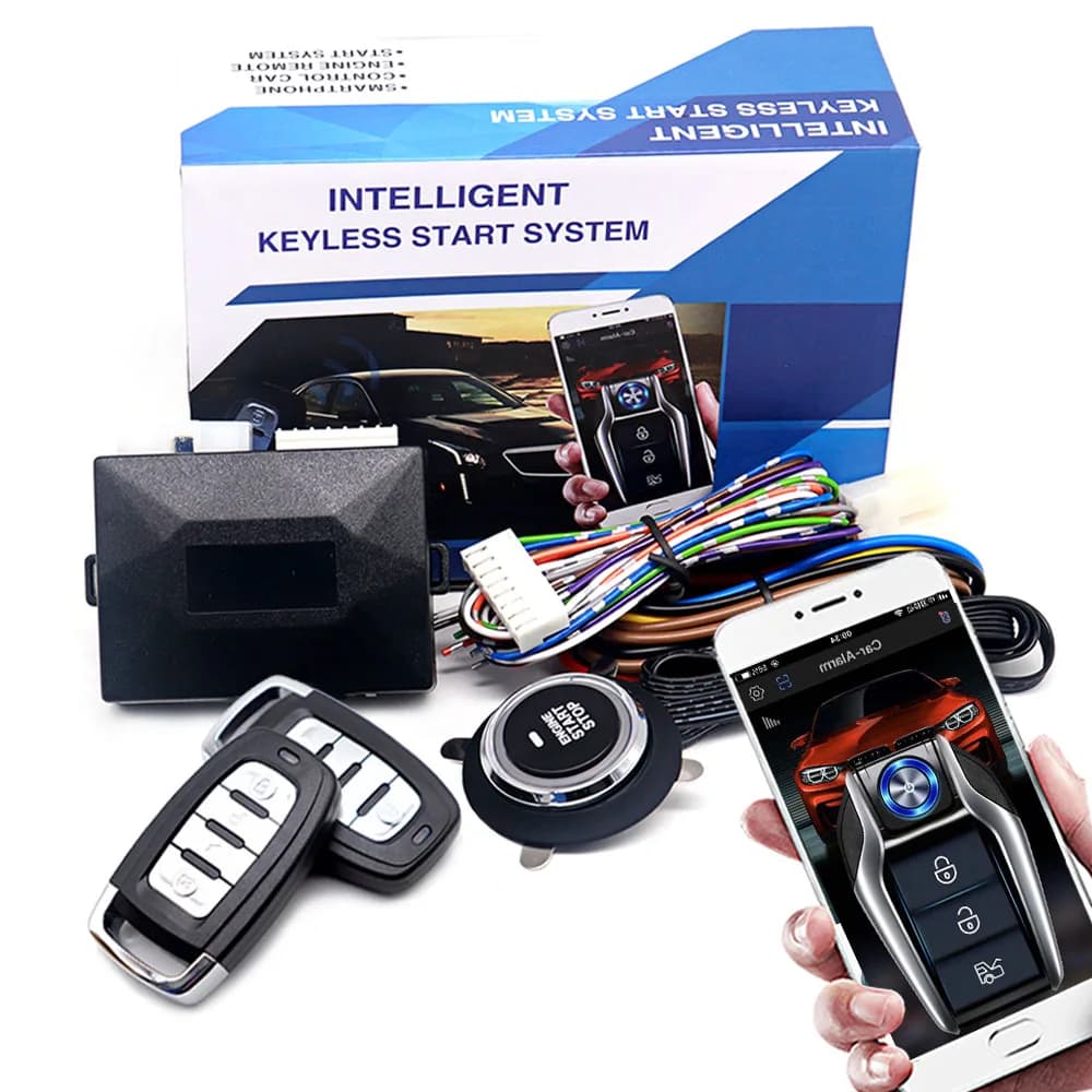Remote Starter Car Alarm with AutoStart Smart System Universal Start Stop Ignition Button for Car Central Lock Auto Accessories