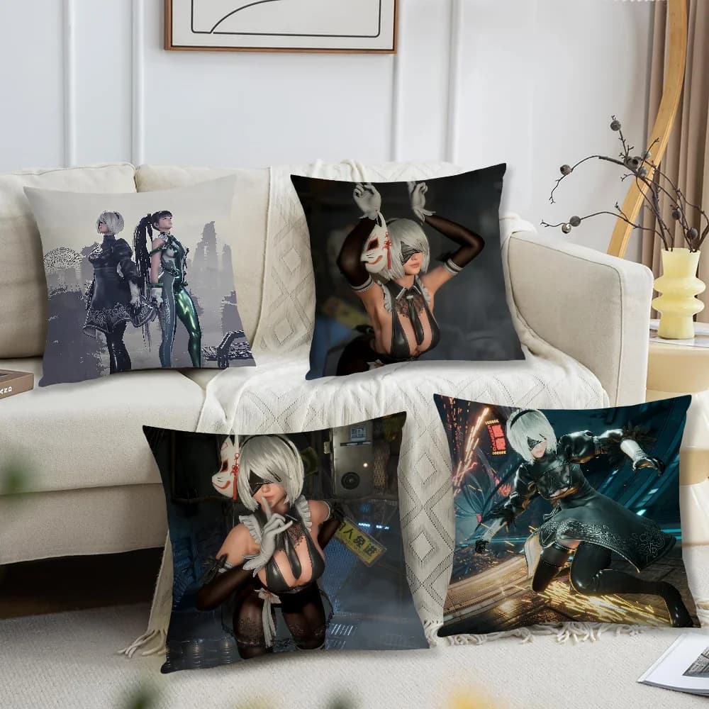 Game Stellar Blade Nier DLC cushion For Bedroom Car Coffee Shop Room Soft and Living Room Sofa Decorative Pillow Cover Case