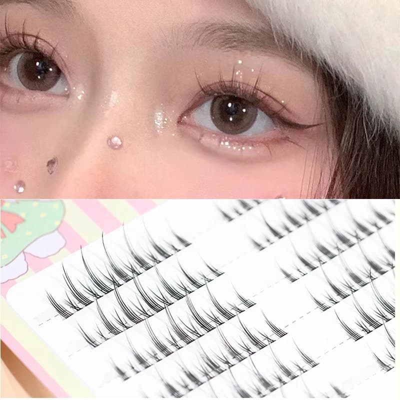 Dream Deer Little Devil Comic Eye lashes fake female supernatural stickers segmented single quilted hair simulation FD15/FD60