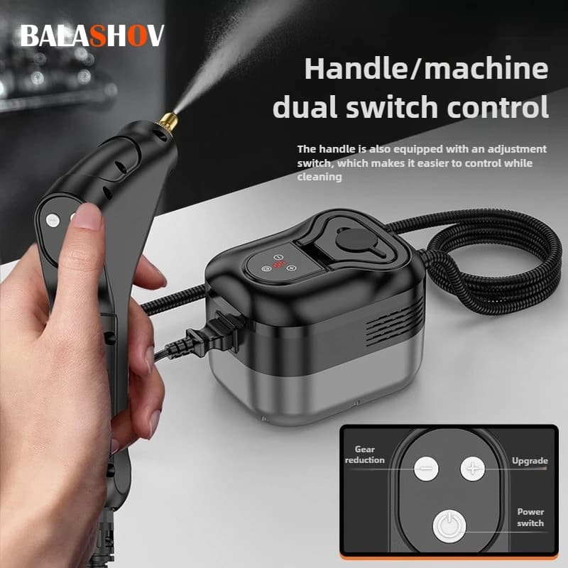 Pulitore a vapore ad alta pressione per uso domestico da 2500 W Pulitore portatile portatile Condizionatore d'aria Cucina Cappa per auto Macchina per la pulizia a vapore