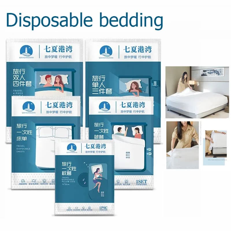 Single-Person Business Trip Disposable Sheets Quilt Covers Pillowcases Hotel Supplies Beauty Salons Business Bedding