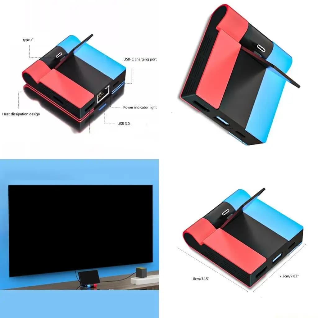 Mini docking station con supporto in ABS F62C con porta USB Docking station per switch