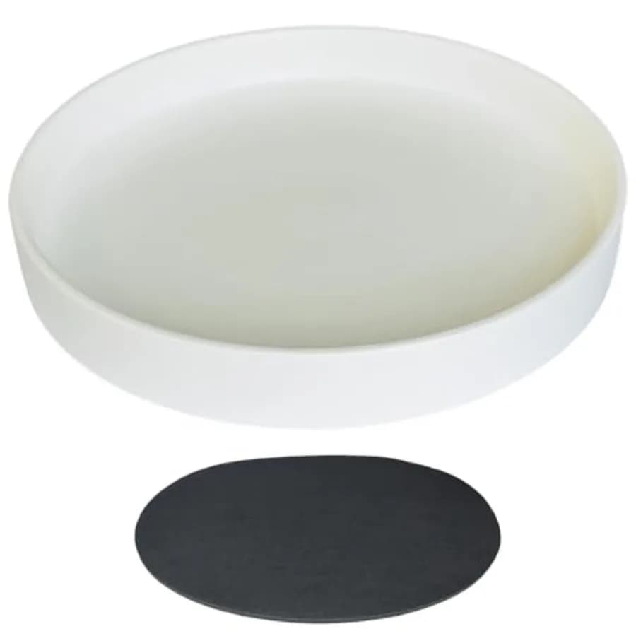 Sottovaso in Ceramica Profondo - Confezione da 1, 38 cm, Vassoio Raccogli Acqua per Piante da Interno ed Esterno, Spesso, Resistente e Robusto