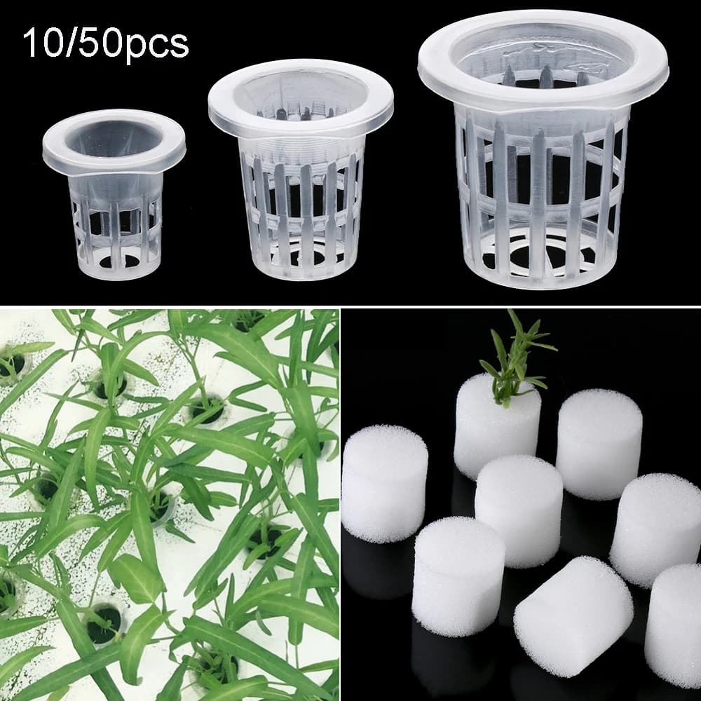 10/50pcs Garden Supplies Soilless Cultivation Hydroponic Plant Vivaio Sponge Trays for Seeds Flower Jars Plant Basket