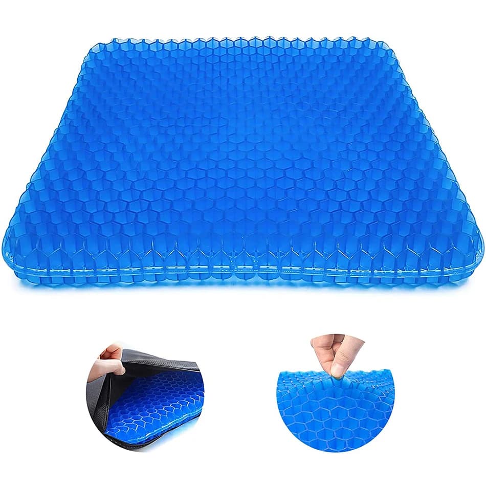 Gel Cooling comfortable pillow Double face breathable honeycomb easy to clean anti slip cover for wheelchair for office car at home