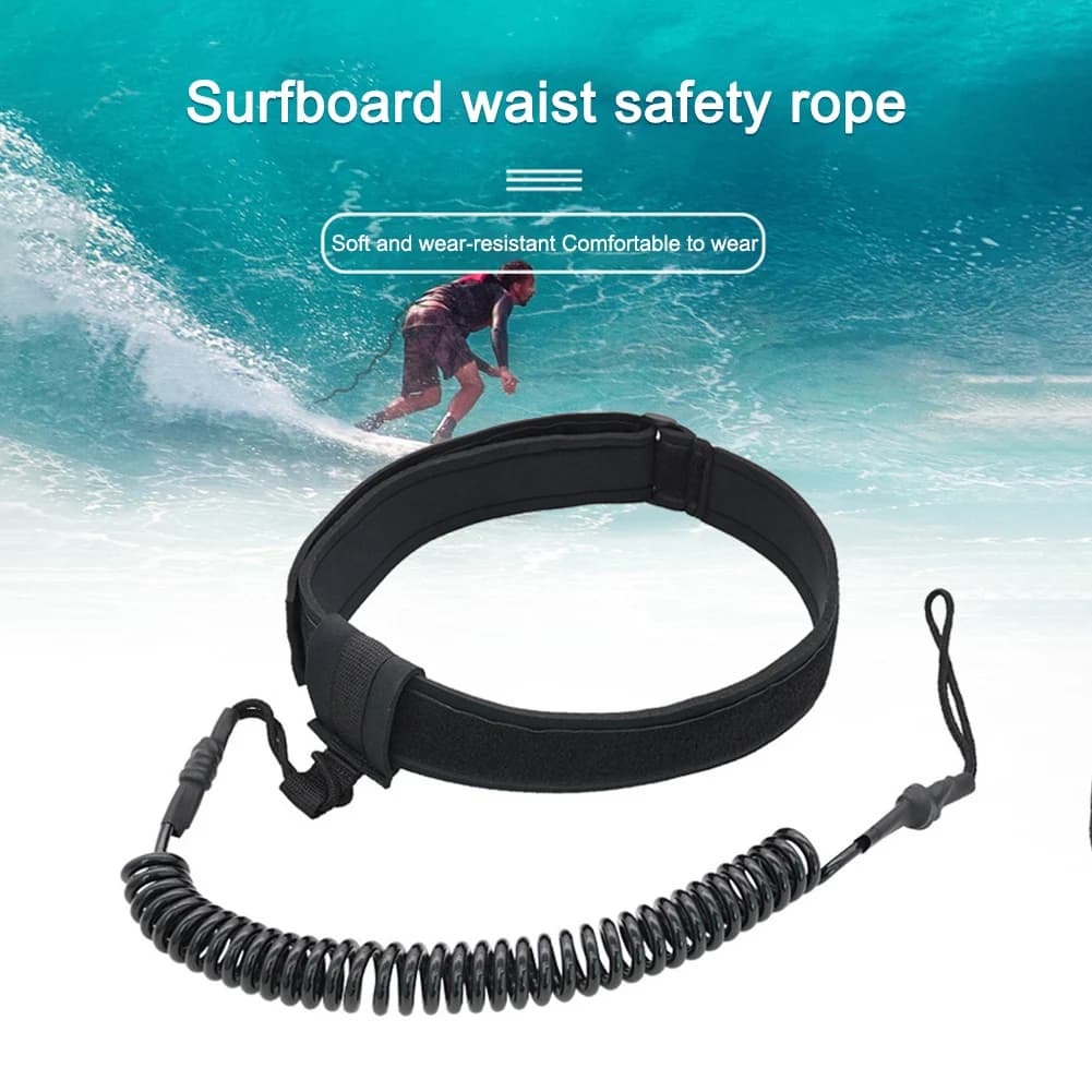 Cinghia da petto per surf da 6 mm in TPU con corda a molla, cordino di ricambio per surf/SUP/Kayak