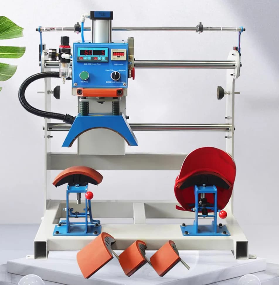 Hot Sale 220V Pneumatic Driven Dual Station Cap Heat Transfer Pressing Machine for Caps Hats Customized Printing