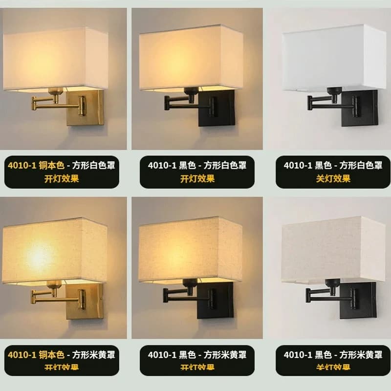 Modern Adjustable Wall Lamp Flexible Sconces Decor for Home Living Room Bedroom Mirror Lights Led Lighting Fixture E27 Luminaria