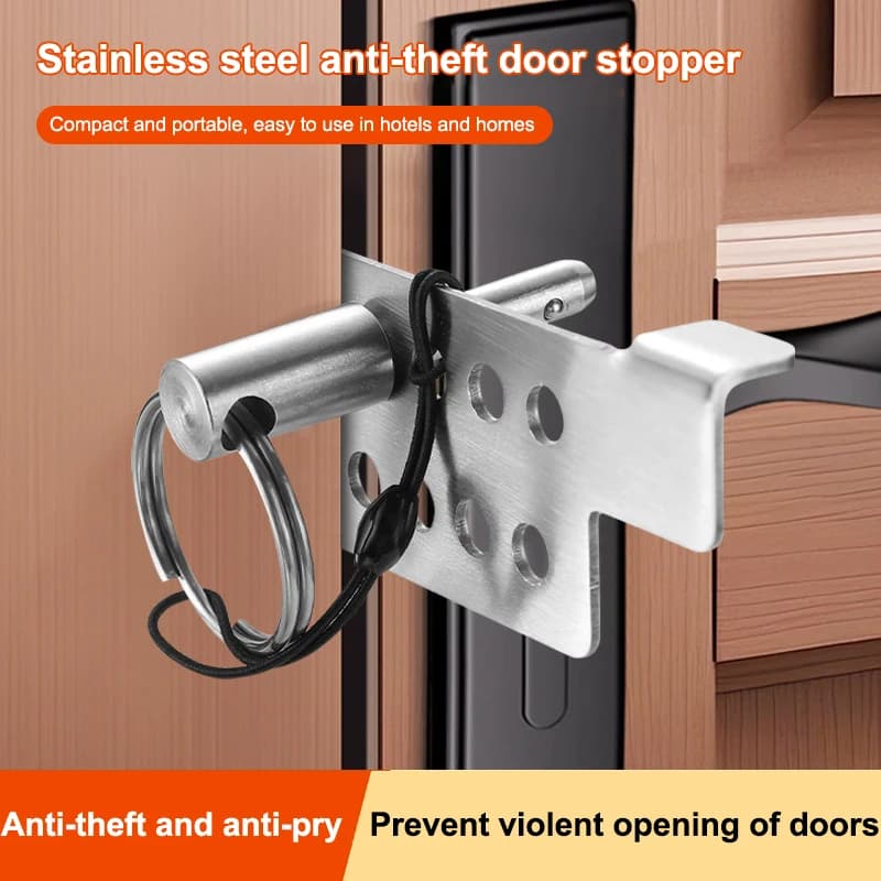 1 pz antifurto fermaporta barra di sicurezza serratura da viaggio per le donne portatile casa hotel porta di sicurezza serratura di rinforzo