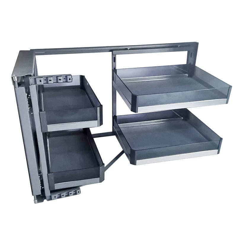 Cestino estraibile ad angolo Armadio da cucina Cestino ad angolo Scaffale portaoggetti in stile cassetto Scaffale portaoggetti incorporato