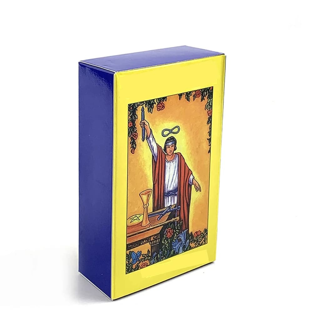 Carte dei tarocchi di vendita calda Versione spagnola inglese Gioco da tavolo Mazzo di meditazione divinazione per principianti, regalo di Halloween e Natale