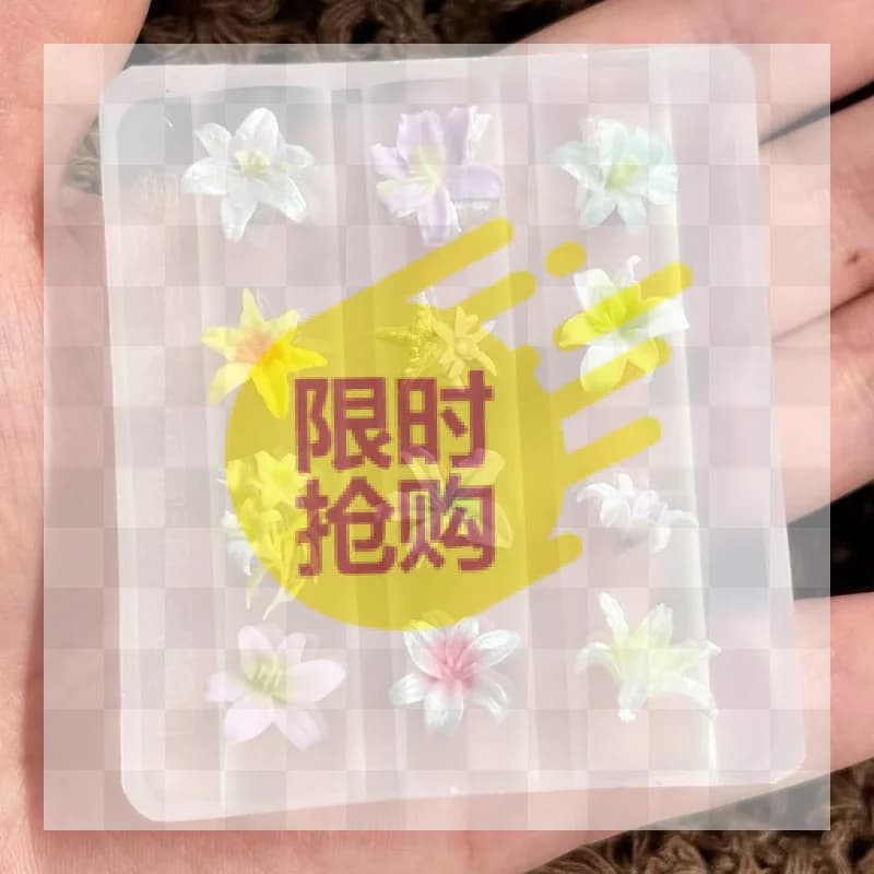 3D Silicone Flower Nail Art Carving Mold Resin Lily Floral Starfish DIY Nail Art Decoration Transparent Template For Nail Charm