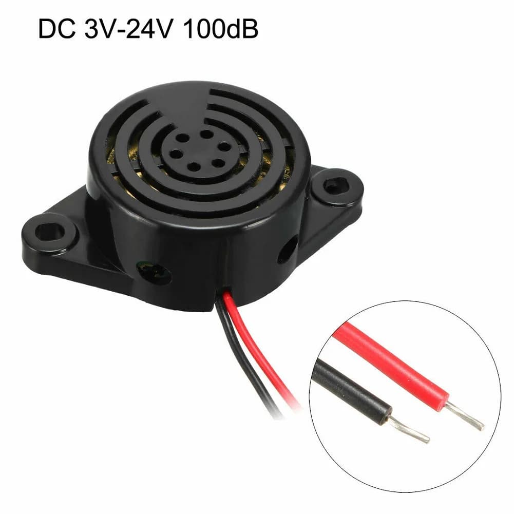 1Pc Allarme Alto decibel DC3V-24V 100dB Cicalino elettronico Segnale acustico Allarme Suoneria Suono continuo per Arduino Car Van