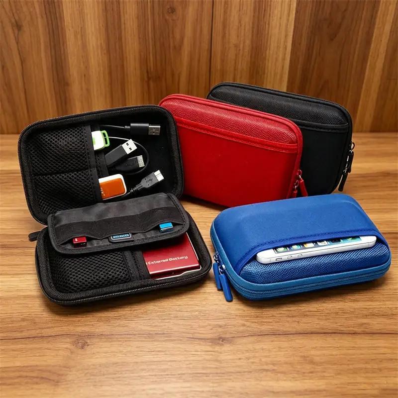 Borsa organizer per cavi SSD/HDD da 2,5 pollici, custodia mini per chiavette USB, kit da viaggio completo.