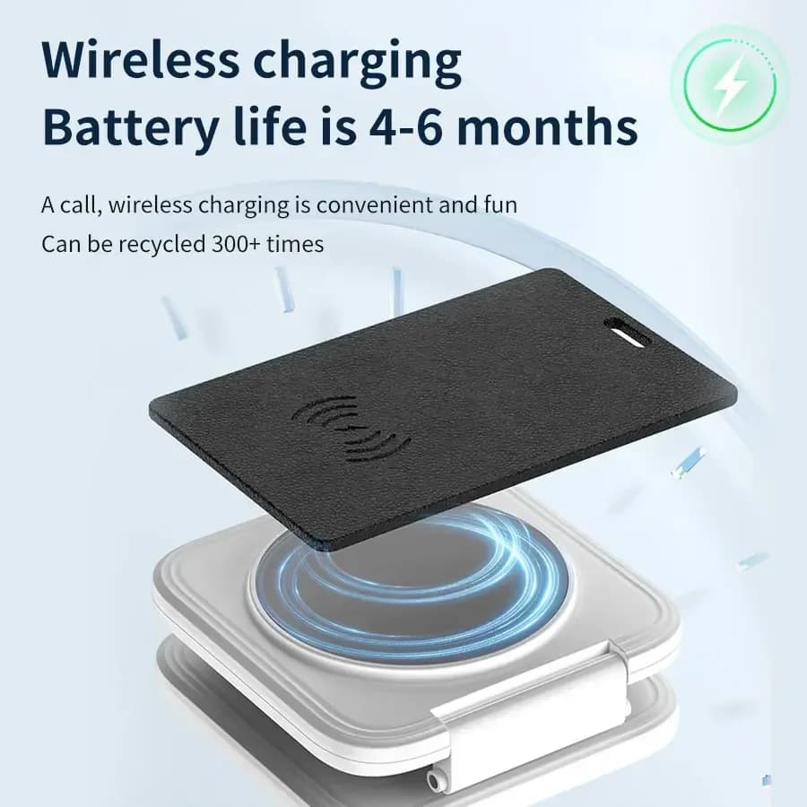 Dispositivo GPS Bluetooth Ultra Sottile Anti-Smarrimento per App Find My, Mini Tag Intelligente per IOS, Localizzatore per Bagagli, Chiavi, Portafogli e Telefoni