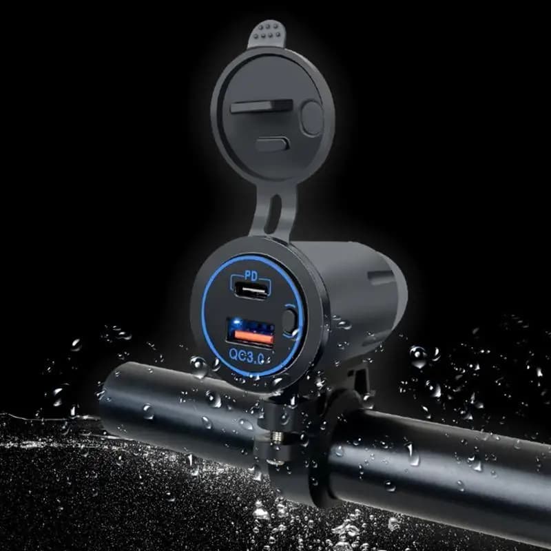 Caricabatterie doppio USB per auto e ricarica rapida per adattatore per presa corrente PD Type-c USB per rapido